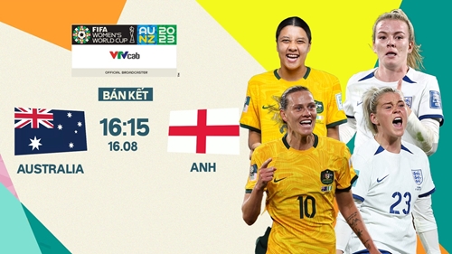 Link xem trực tiếp bóng đá Australia và Anh (bán kết World Cup nữ 2023)